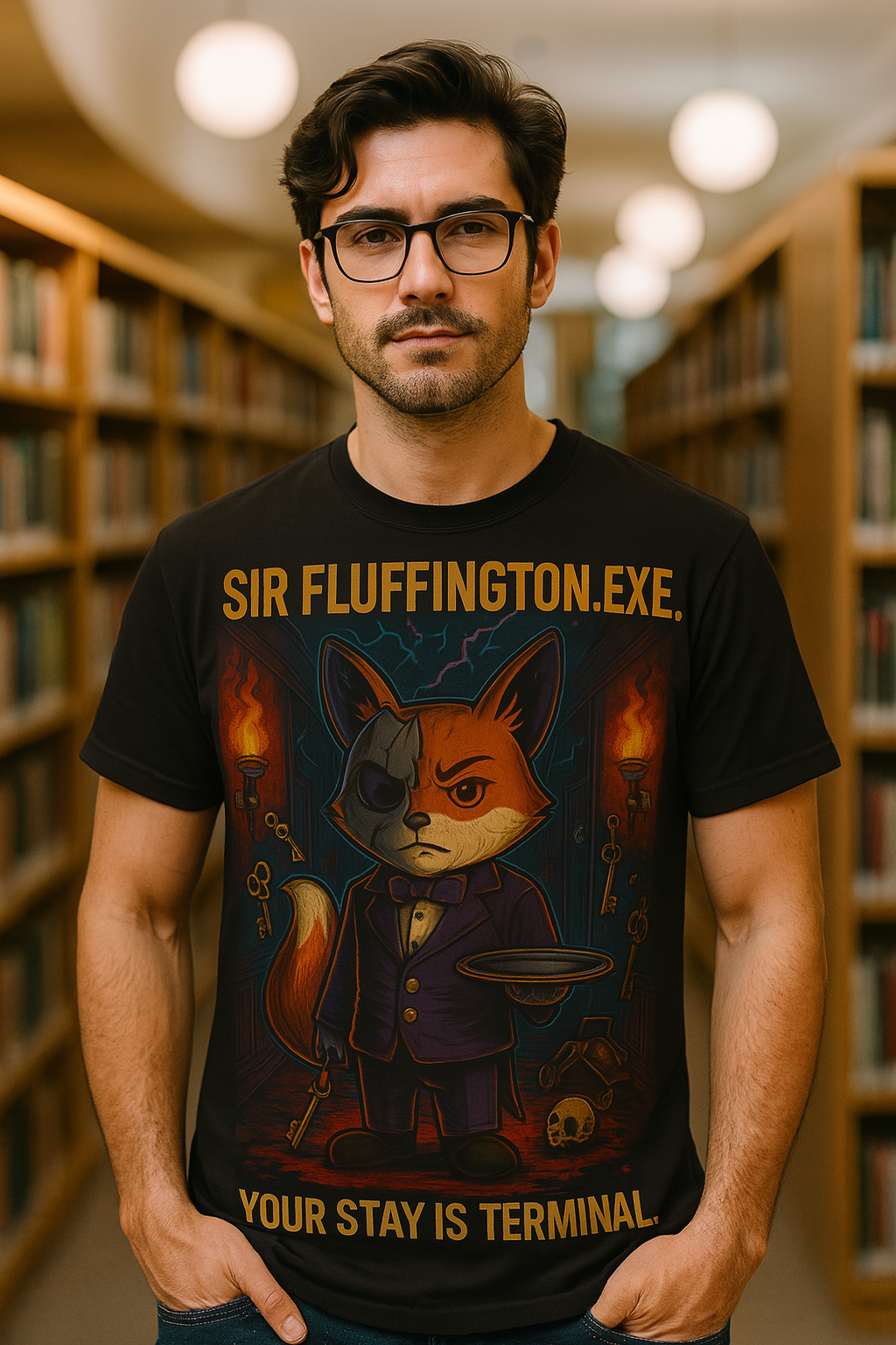 Project Mercy - Sir Fluffington.exe Shirt - Powered by Smashpodz™ - Image 2