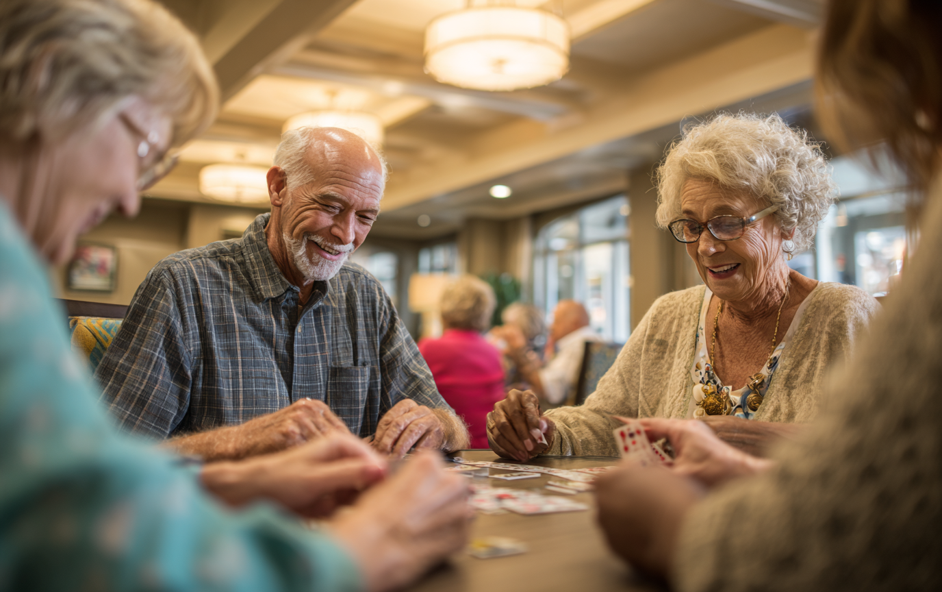Senior living recreation room