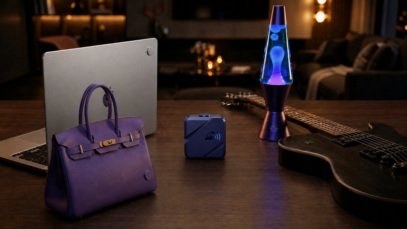 Digital Tripwire hub and color-matched nodes on everyday objects