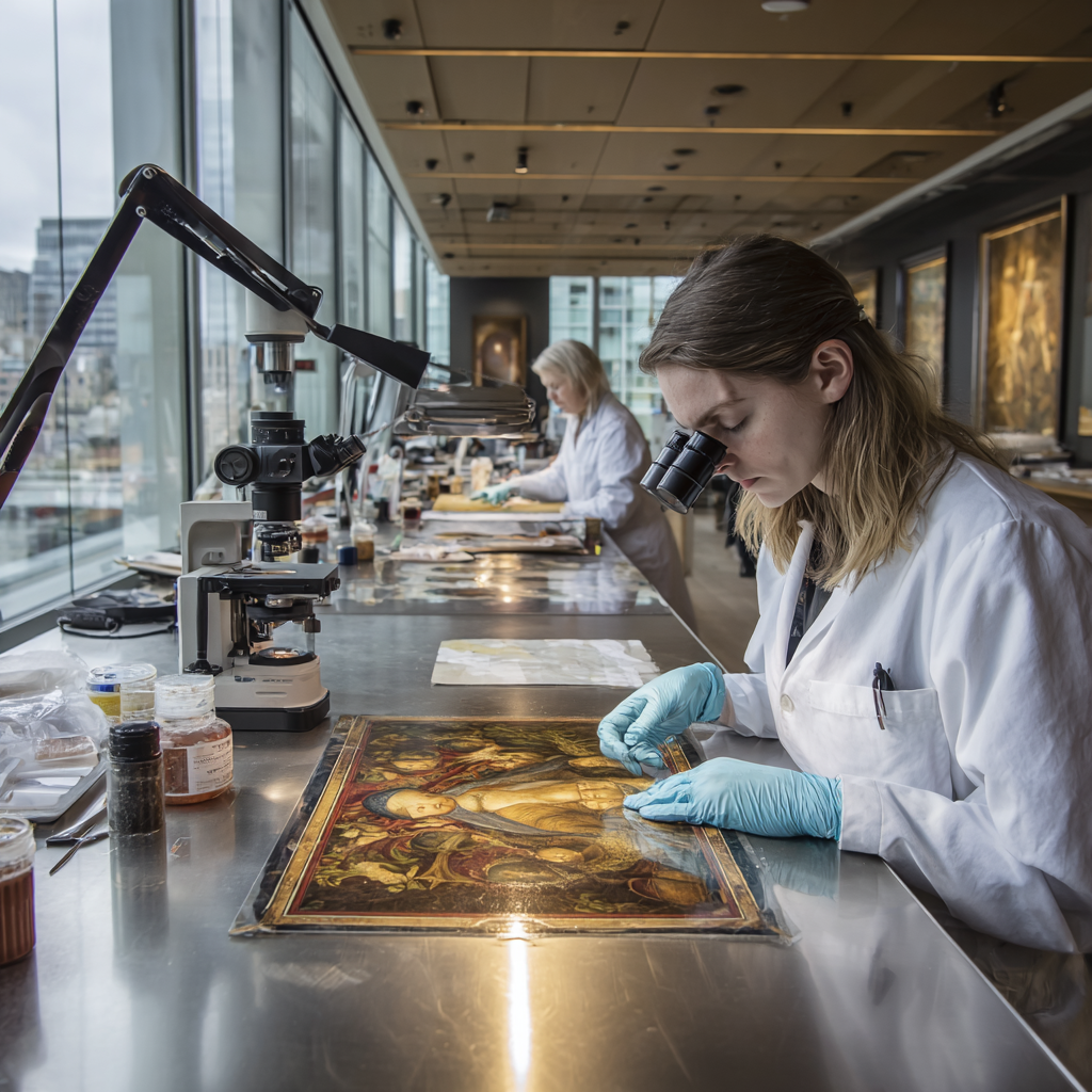 Fine art insurance documentation and conservation assessment