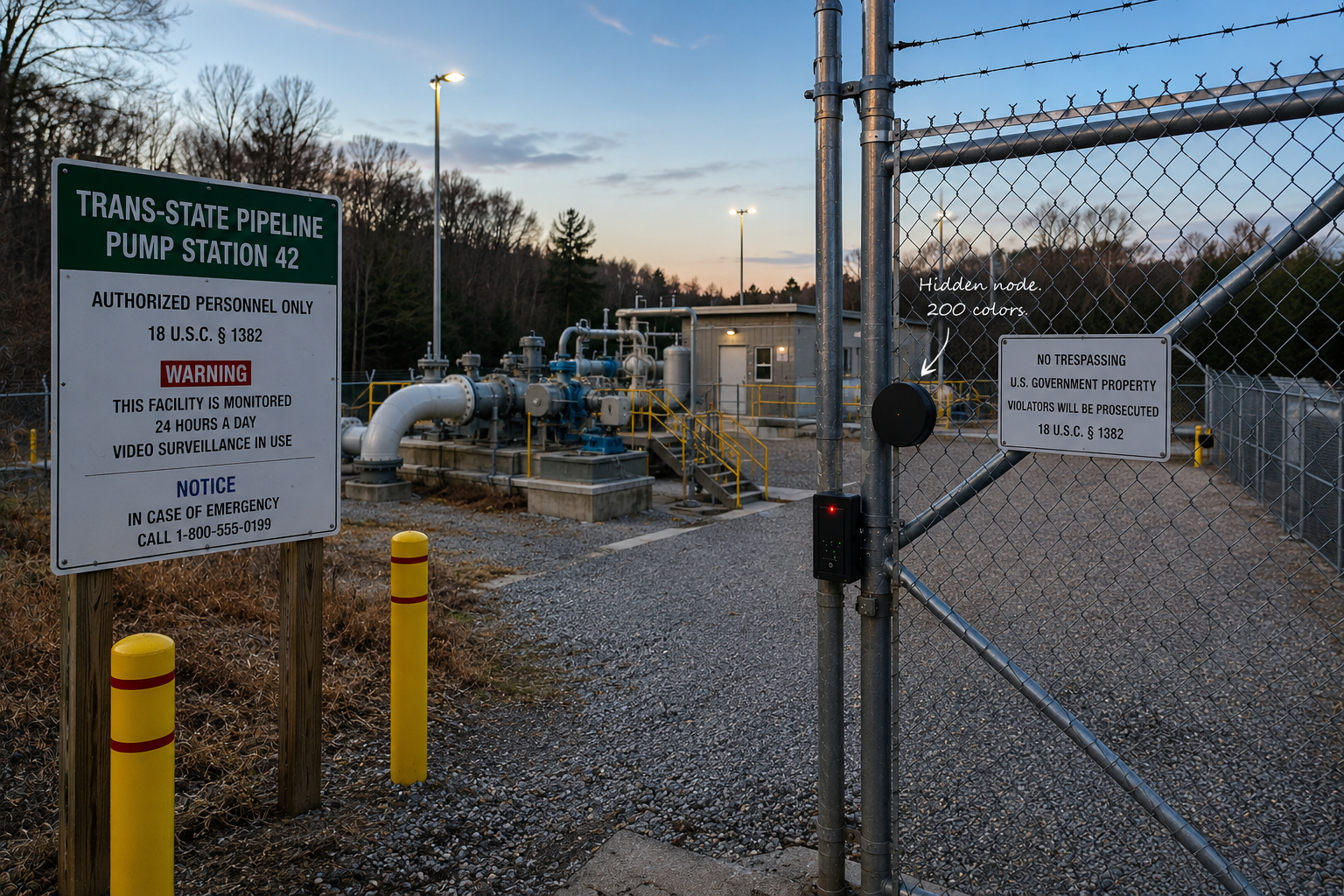 Digital Tripwire nodes deployed at substation