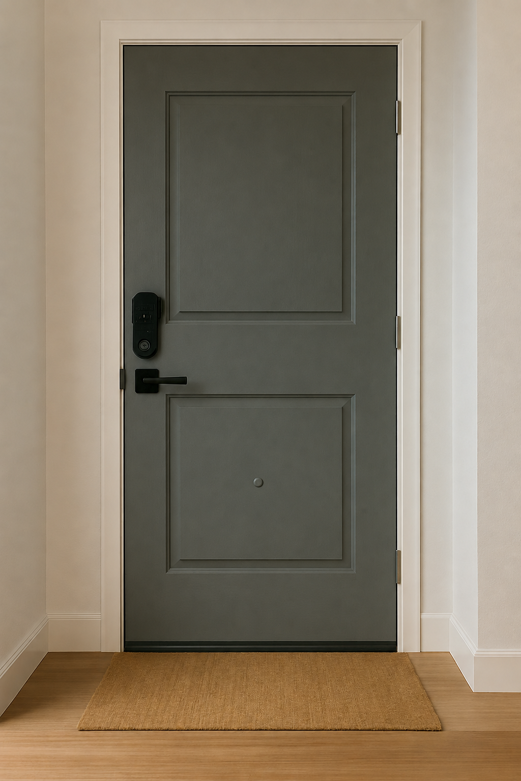 Discreet node placement inside door frame