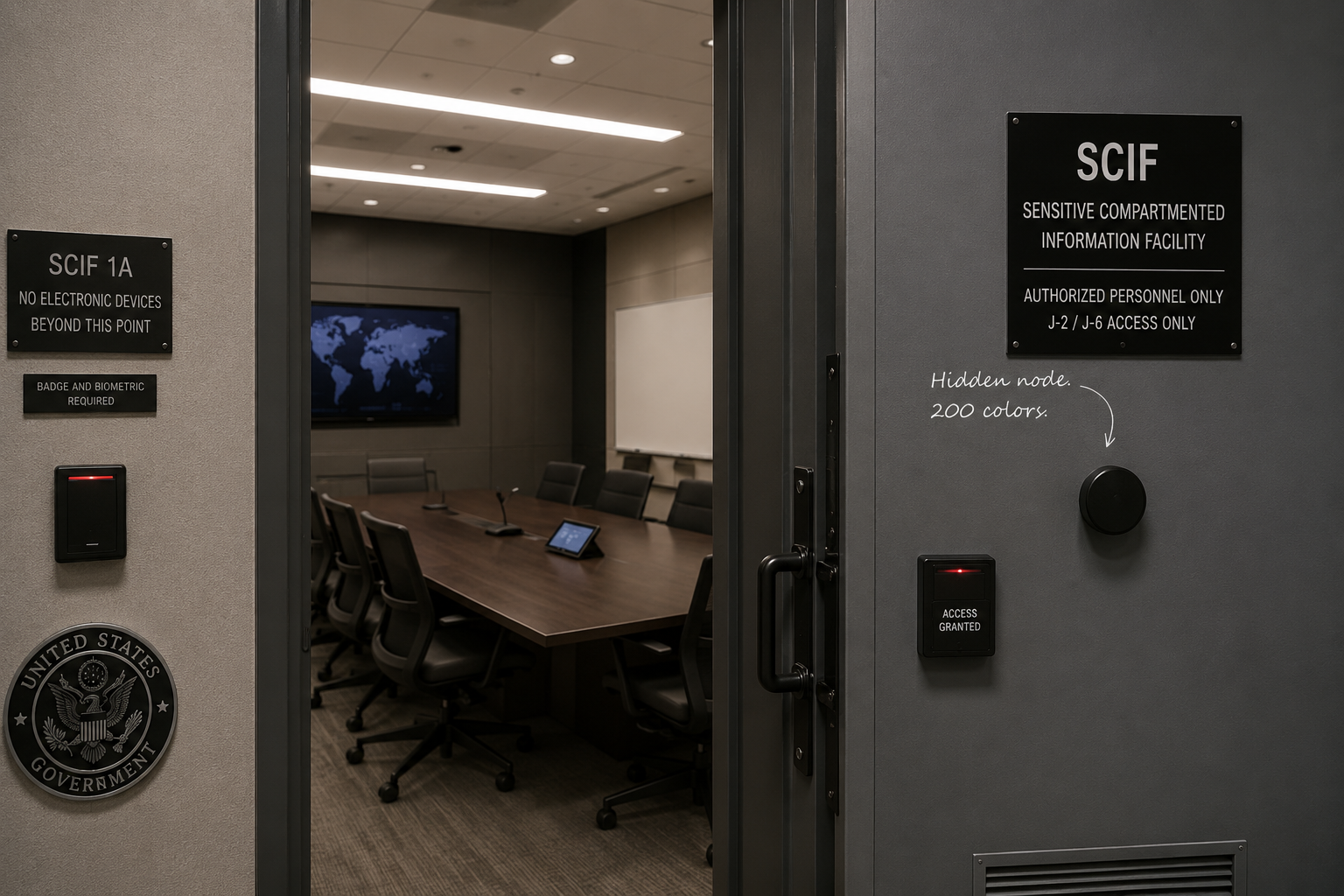 SCIF facility entry threshold