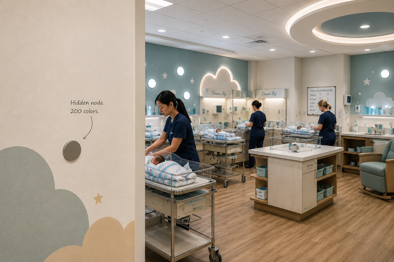 Hospital nursery and L&D unit
