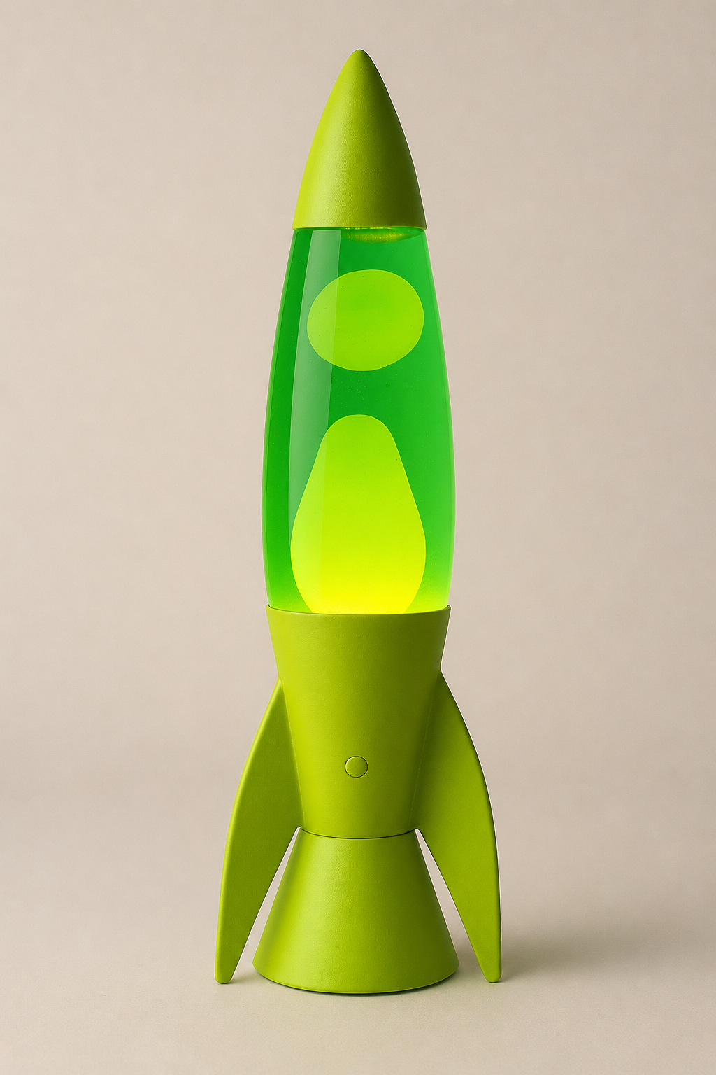 Node with sticker matched to lava lamp exterior